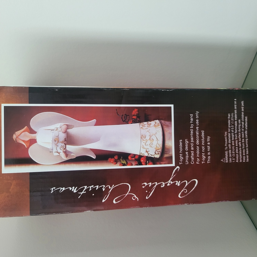 Elegant Angel Figurine with Gold Accents